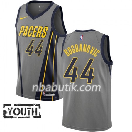 NBA Børn Trøje Indiana Pacers Bojan Bogdanovic 44 2018-19 Nike City Edition Grå Swingman NBA Børn Trøje Indiana Pacers Bojan Bogdanovic 44 2018-19 Nike City Edition Grå Swingman